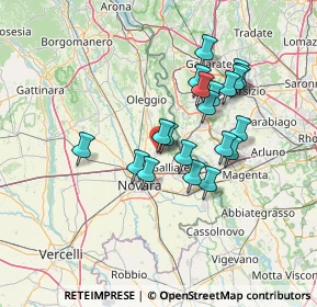 Mappa Via Alessandro Volta, 28062 Cameri NO, Italia (11.8125)