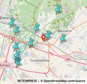 Mappa Via Giulio Einaudi, 25086 Rezzato BS, Italia (4.54636)