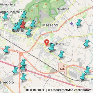 Mappa Viale A. De Gasperi, 25080 Mazzano BS, Italia (3.065)