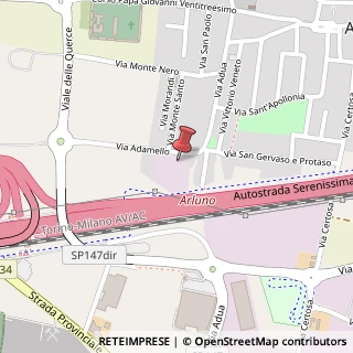 Mappa Via Adamello, 1, 20010 Arluno, Milano (Lombardia)
