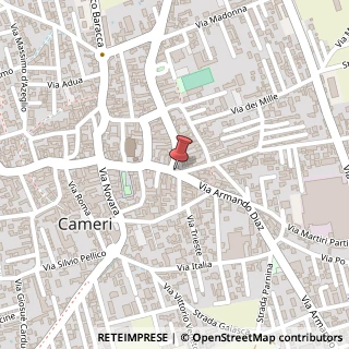 Mappa Via Camillo Benso Conte di Cavour, 29, 28062 Cameri, Novara (Piemonte)