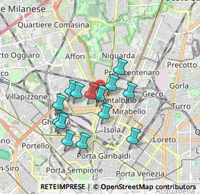 Mappa Via Benigno Crespi, 20159 Milano MI, Italia (1.44143)