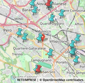 Mappa Via Oriani Barnaba, 20156 Milano MI, Italia (2.54882)