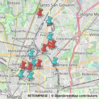 Mappa Via Stamira D'Ancona, 20127 Milano MI, Italia (2.06857)