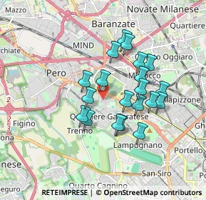 Mappa Via Vergiate, 20151 Milano MI, Italia (1.455)