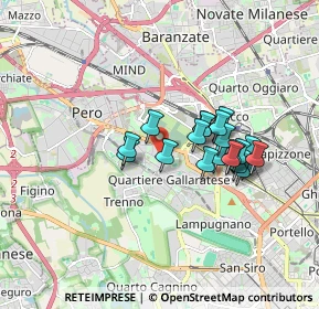 Mappa Via Vergiate, 20151 Milano MI, Italia (1.4005)