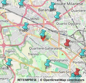 Mappa Via Vergiate, 20151 Milano MI, Italia (3.60263)