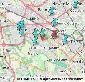 Mappa Via Vergiate, 20151 Milano MI, Italia (1.72167)