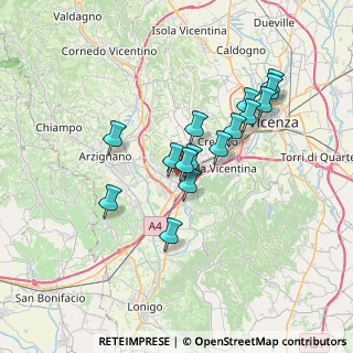 Mappa Via Tecchio, 36075 Montecchio Maggiore VI, Italia (5.862)