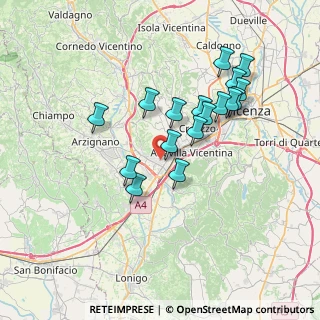 Mappa Via Tecchio, 36075 Montecchio Maggiore VI, Italia (6.51)