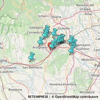 Mappa Via Tecchio, 36075 Montecchio Maggiore VI, Italia (8.95533)