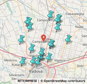 Mappa Via Giovanni da Cavino, 35011 Campodarsego PD, Italia (7.36789)