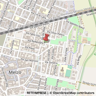 Mappa Via Redipuglia, 34, 20066 Melzo, Milano (Lombardia)