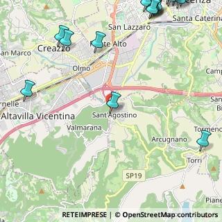 Mappa Via S. Agostino, 36057 Arcugnano VI, Italia (3.8345)