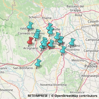 Mappa Via S. Agostino, 36057 Arcugnano VI, Italia (9.58625)