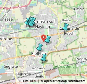 Mappa Via Masaccio, 20096 Pioltello MI, Italia (1.69923)