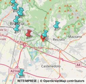 Mappa Via Gaetano Bargnani, 25135 Brescia BS, Italia (5.71364)