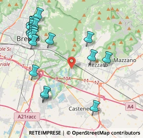 Mappa Via Gaetano Bargnani, 25135 Brescia BS, Italia (4.986)