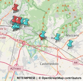 Mappa Via Gaetano Bargnani, 25135 Brescia BS, Italia (4.97769)