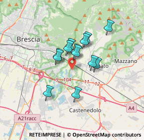 Mappa Via Gaetano Bargnani, 25135 Brescia BS, Italia (2.45615)