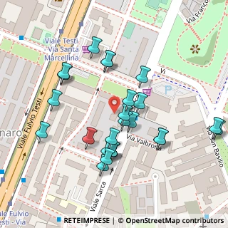 Mappa Viale Sarca, 20165 Milano MI, Italia (0.104)
