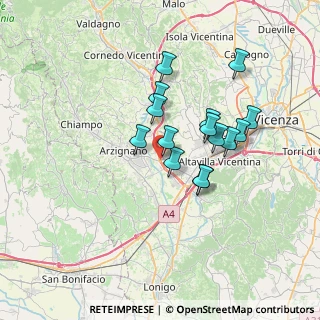 Mappa Via Molinetto, 36075 Montecchio Maggiore VI, Italia (5.68533)