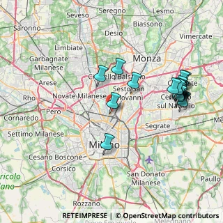 Mappa Via Mainoni D'intignano, 20125 Milano MI, Italia (8.6045)