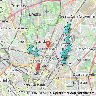 Mappa Via Mainoni D'intignano, 20125 Milano MI, Italia (1.86333)