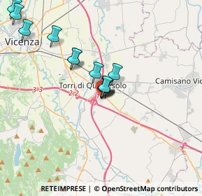 Mappa Centro Commerciale le Piramidi, 36040 Torri di Quartesolo VI, Italia (3.73615)
