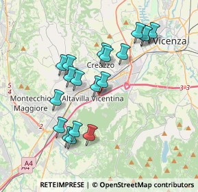 Mappa Via Venezia, 36077 Altavilla Vicentina VI, Italia (3.49684)