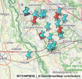 Mappa Via Decimo Fossati, 20012 Cuggiono MI, Italia (7.3165)