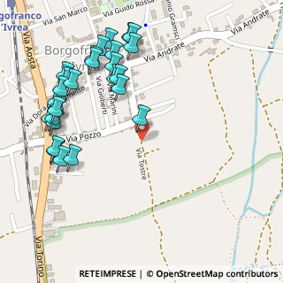 Mappa Via tostre, 10013 Borgofranco d'Ivrea TO, Italia (0.31074)