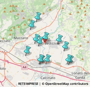 Mappa Via Bolognina, 25081 Bedizzole BS, Italia (3.25)