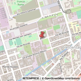 Mappa Via del Ricordo,  30, 20128 Milano, Milano (Lombardia)
