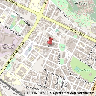 Mappa Via Bernardino Bonifacio,  14, 73100 Lecce, Lecce (Puglia)