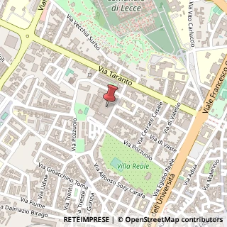 Mappa Via Luigi Pappacoda, 22, 73100 Lecce, Lecce (Puglia)