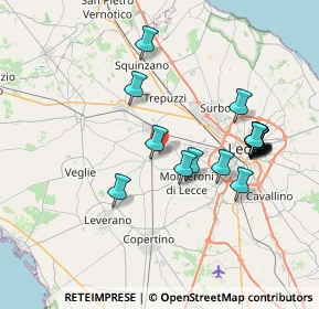 Mappa Località Cicala, 73041 Carmiano LE, Italia (8.02056)