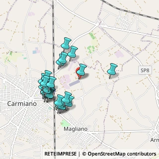 Mappa Località Cicala, 73041 Carmiano LE, Italia (1.01538)