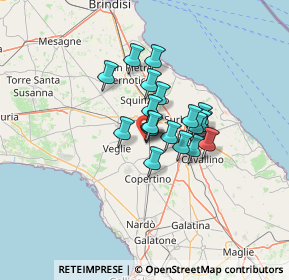 Mappa Via S. Gaetano, 73041 Carmiano LE, Italia (9.0125)