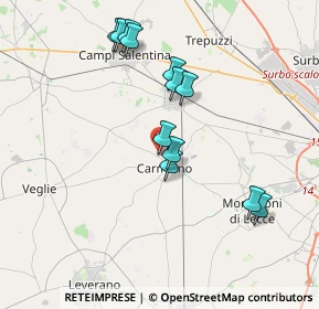 Mappa Via S. Gaetano, 73041 Carmiano LE, Italia (3.85583)