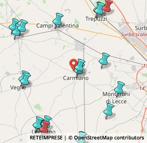 Mappa Via S. Gaetano, 73041 Carmiano LE, Italia (6.418)