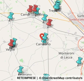 Mappa Via S. Gaetano, 73041 Carmiano LE, Italia (5.9055)