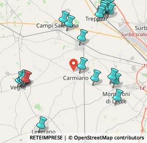 Mappa Via S. Gaetano, 73041 Carmiano LE, Italia (5.649)