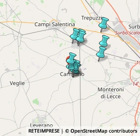Mappa Via S. Gaetano, 73041 Carmiano LE, Italia (2.39727)