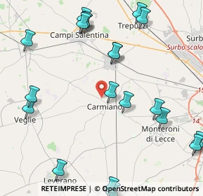 Mappa Via S. Gaetano, 73041 Carmiano LE, Italia (5.895)