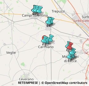 Mappa Via S. Gaetano, 73041 Carmiano LE, Italia (4.15)