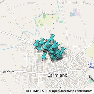 Mappa Via S. Gaetano, 73041 Carmiano LE, Italia (0.25714)