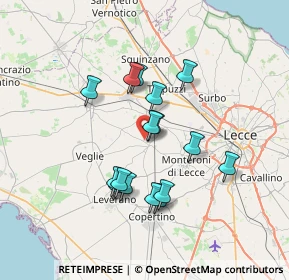 Mappa Via S. Gaetano, 73041 Carmiano LE, Italia (6.5)