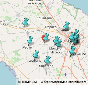 Mappa Via S. Gaetano, 73041 Carmiano LE, Italia (9.322)