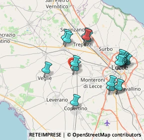 Mappa Via S. Gaetano, 73041 Carmiano LE, Italia (8.595)